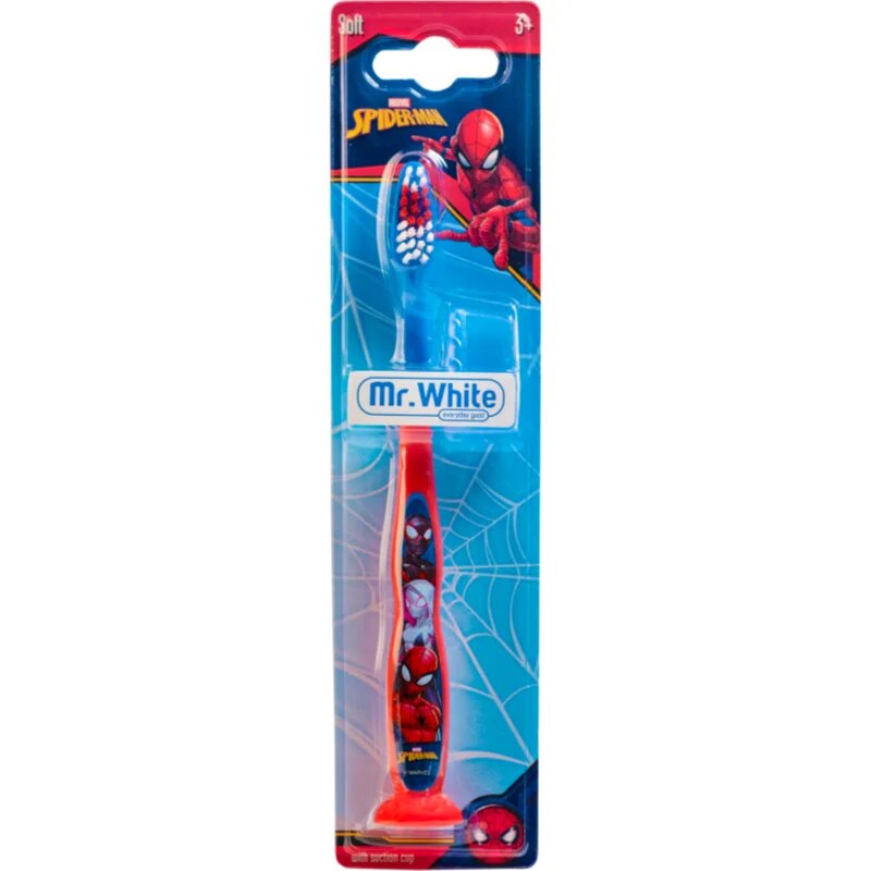 Marvel Spiderman Manual Toothbrush zobna ščetka za otroke s potovalnim pokrovčkom soft 3y+ 1 kos