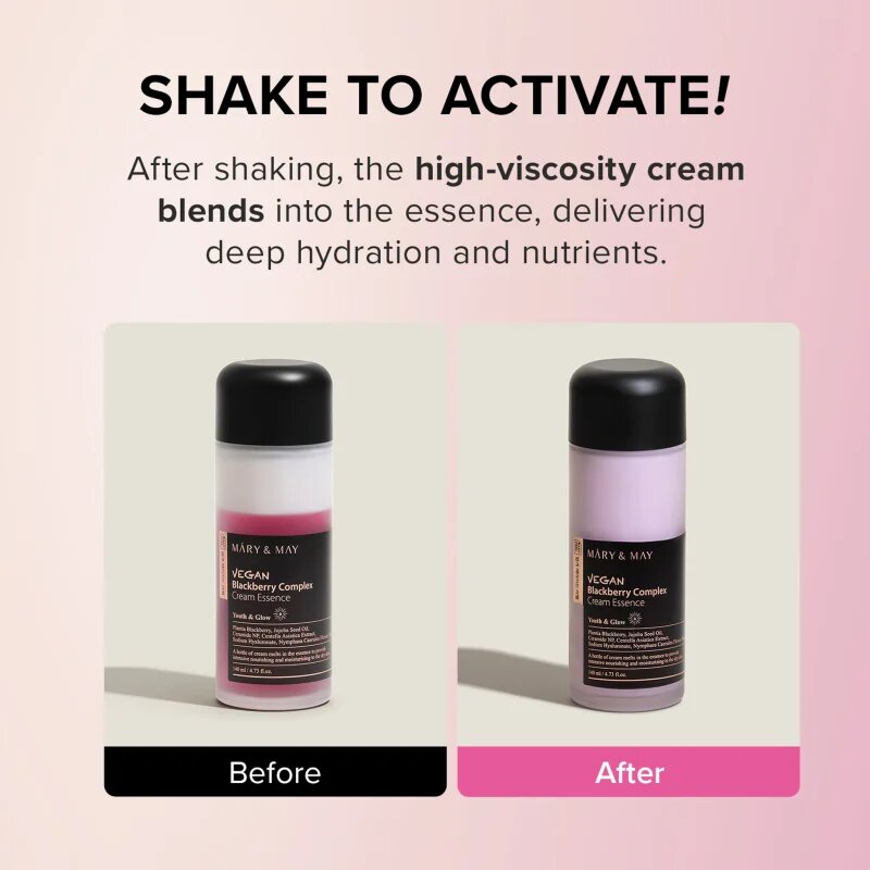 Mary&May Blackberry Complex Cream Essence koncentrirana vlažilna esenca za občutljivo kožo 140 ml