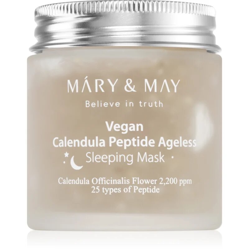 Mary&May Calendula Peptide Ageless Sleeping Mask pomirjajoča nočna maska proti gubam 110 g