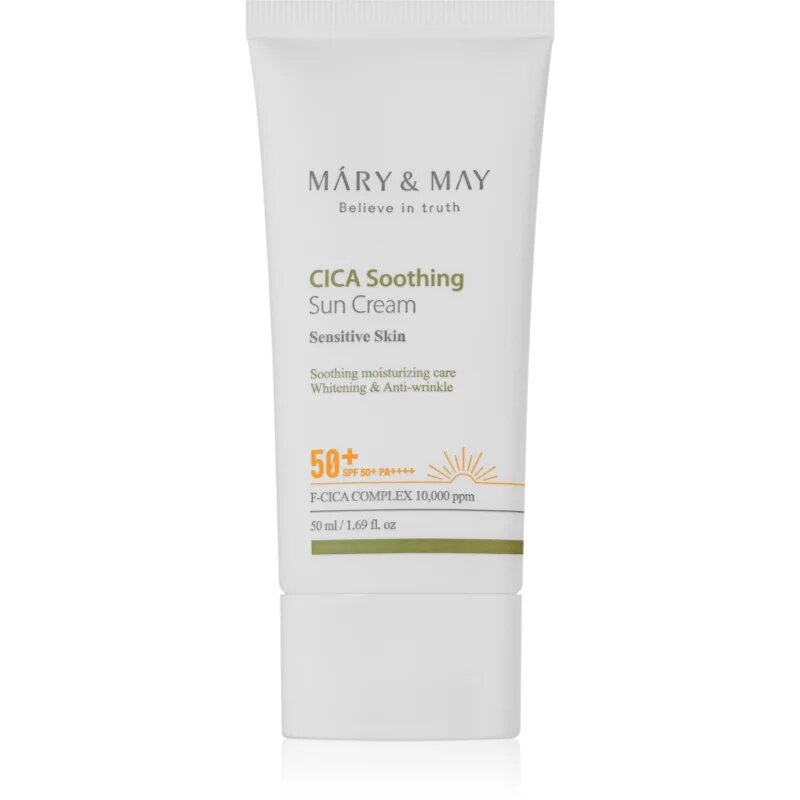 Mary&May Cica Soothing pomirjajoča in zaščitna krema SPF 50+ 50 ml