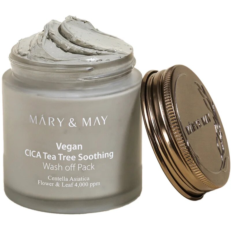 Mary&May Cica Tea Tree Soothing mineralna čistilna maska iz ilovice za pomiritev kože 125 g