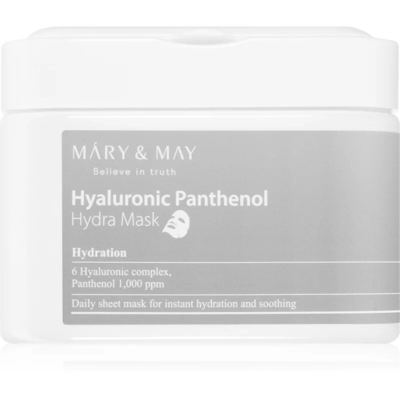 Mary&May Hyaluronic Panthenol Hydra Mask set mask iz platna za intenzivno hidracijo 30 kos