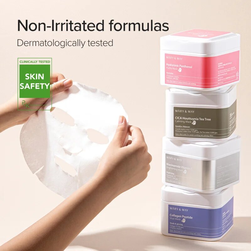 Mary&May Hyaluronic Panthenol Hydra Mask set mask iz platna za intenzivno hidracijo 30 kos