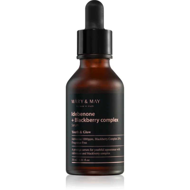 Mary&May Idebenone + Blackberry Complex Serum antioksidantni serum za posvetlitev in zgladitev kože 30 ml