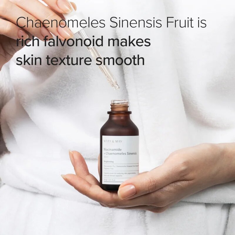 Mary&May Niacinamide + Chaenomeles Sinensis regeneracijski in posvetlitveni serum za obnovo kožne pregrade 30 ml