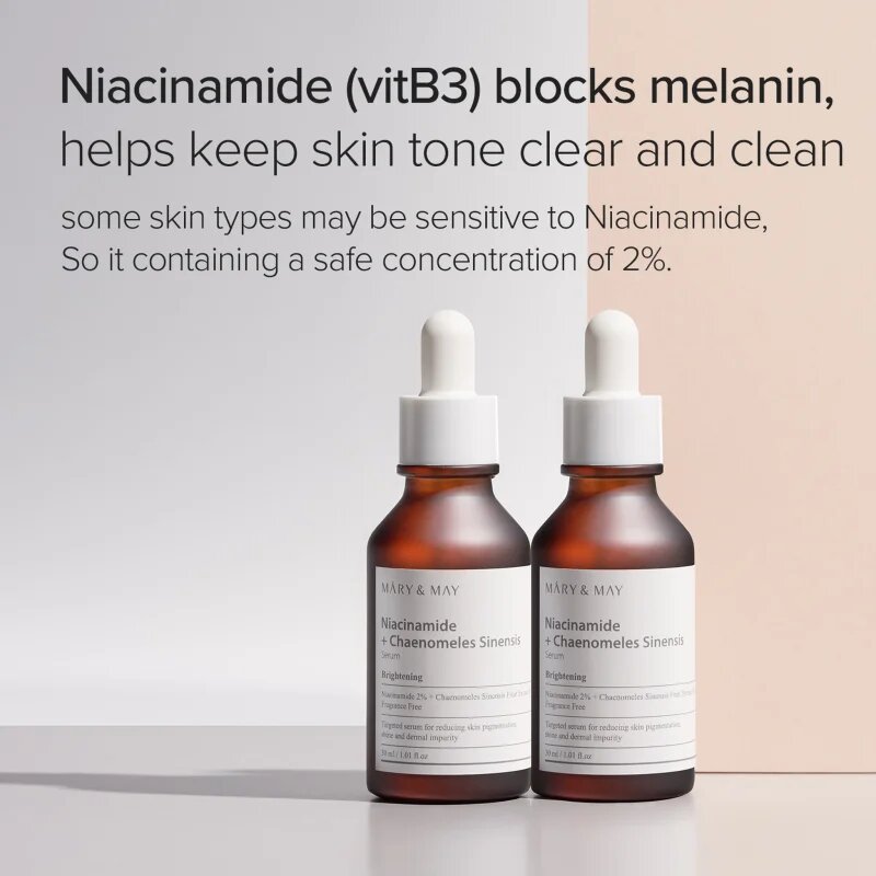Mary&May Niacinamide + Chaenomeles Sinensis regeneracijski in posvetlitveni serum za obnovo kožne pregrade 30 ml