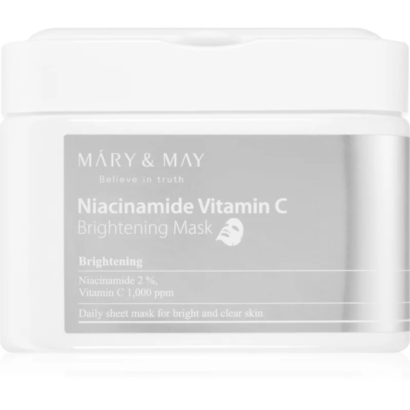 Mary&May Niacinamide Vitamin C Brightening Mask set mask iz platna za osvetlitev kože 30 kos