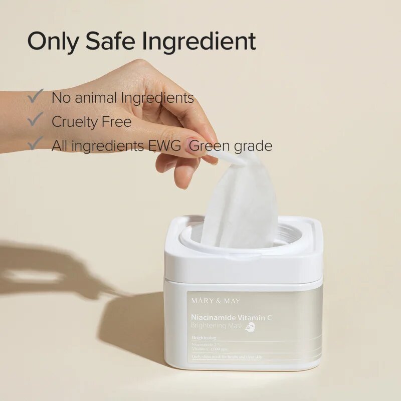Mary&May Niacinamide Vitamin C Brightening Mask set mask iz platna za osvetlitev kože 30 kos