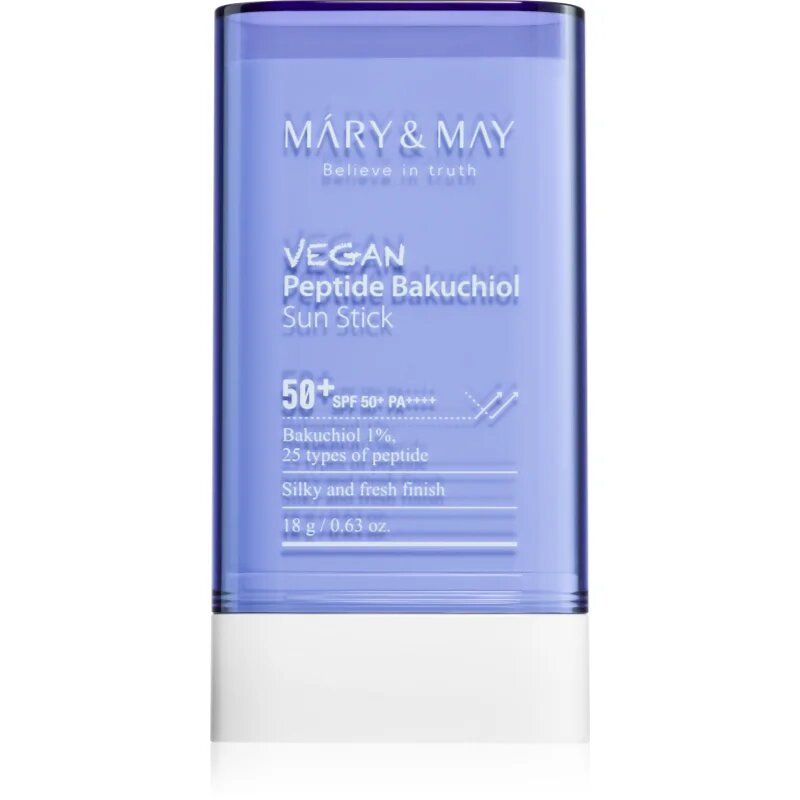 Mary&May Peptide Bakuchiol Sun Stick krema za sončenje v paličici proti gubam SPF 50+ 18 g