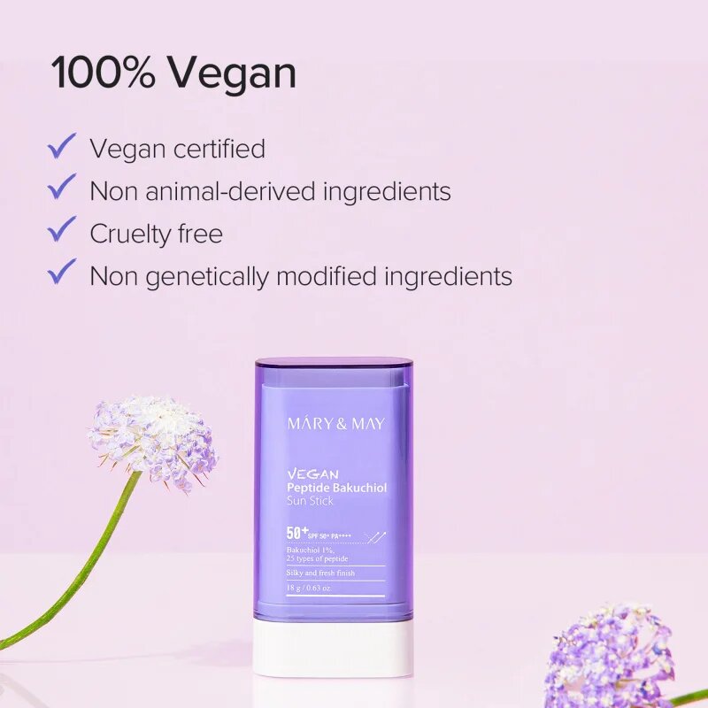 Mary&May Peptide Bakuchiol Sun Stick krema za sončenje v paličici proti gubam SPF 50+ 18 g