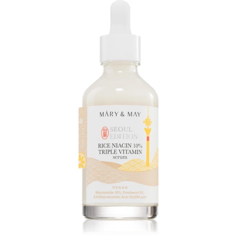 Mary&May Rice Niacin 10% Triple Vitamin Serum serum za osvetljevanje s hranilnim učinkom 80 ml