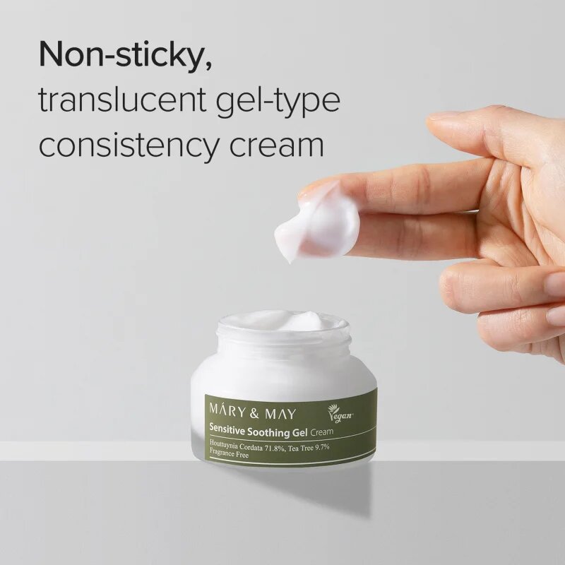 Mary&May Sensitive Soothing Gel Cream lahka vlažilna gel krema za pomiritev in okrepitev občutljive kože 70 g