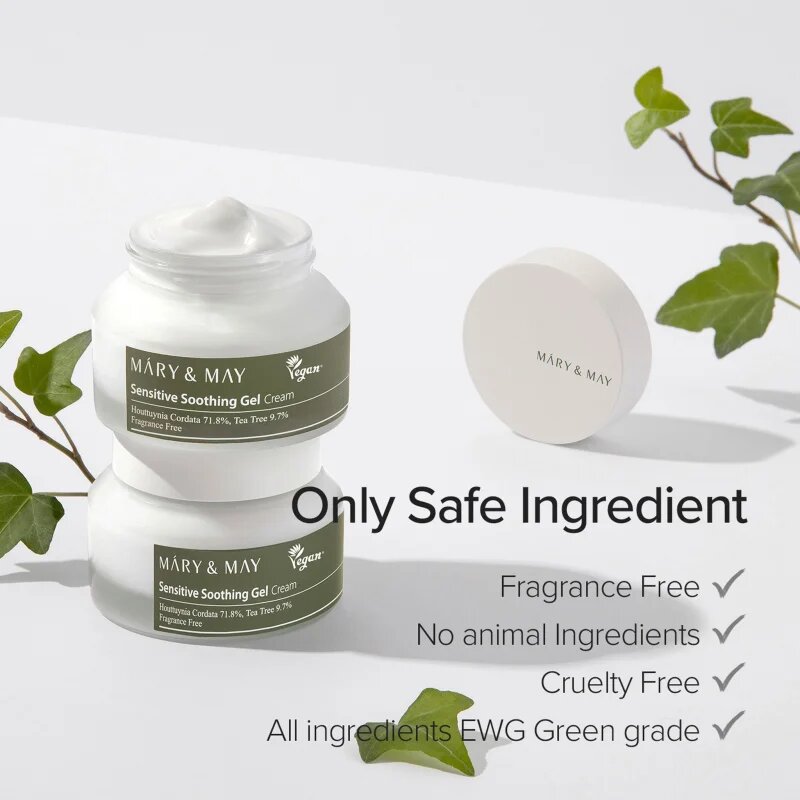 Mary&May Sensitive Soothing Gel Cream lahka vlažilna gel krema za pomiritev in okrepitev občutljive kože 70 g