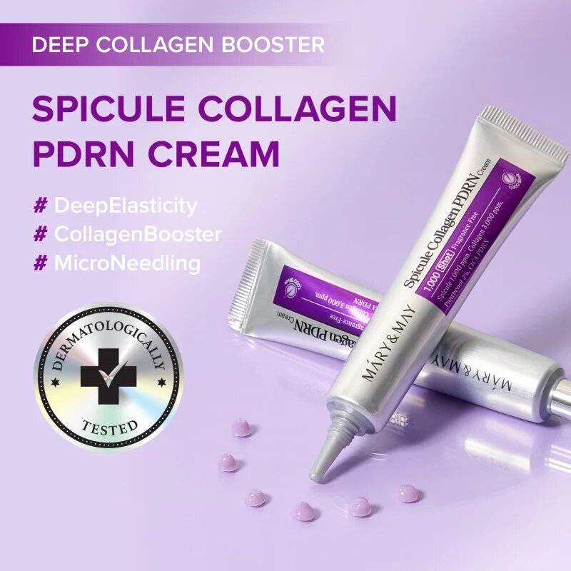 Mary&May Spicule Collagen PDRN Cream pomirjajoča in hranilna krema za obnovo kožne pregrade 15 g