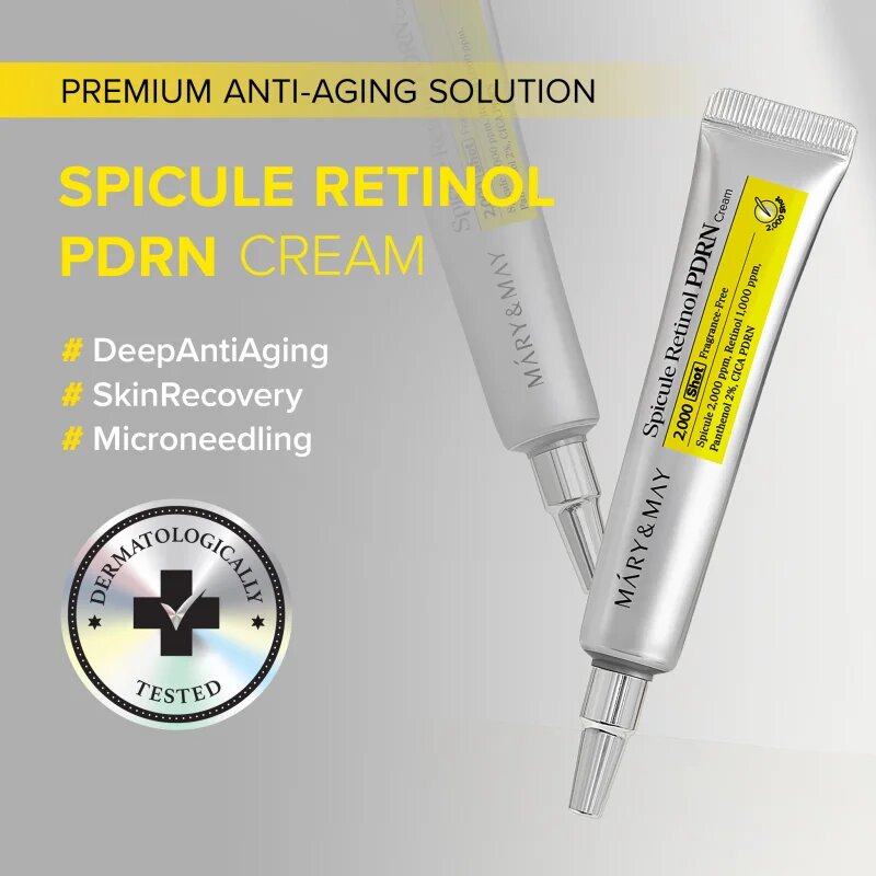 Mary&May Spicule Retinol PDRN Cream intenzivna krema proti gubam s pomirjajočim učinkom 15 g