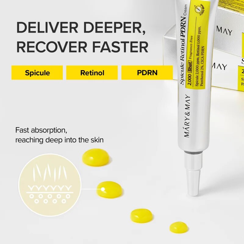 Mary&May Spicule Retinol PDRN Cream intenzivna krema proti gubam s pomirjajočim učinkom 15 g