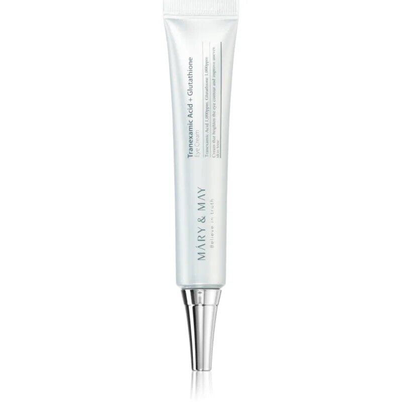 Mary&May Tranexamic Acid + Glutathione Eye Cream krema proti gubam za predel okoli oči za redukcijo oteklin in temnih kolobarjev 30 g