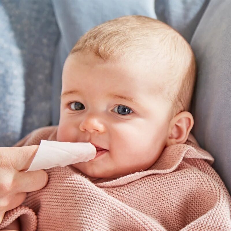Matchstick Monkey Baby Gum & Teeth Wipes 0 m+ čistilni robčki za zobe jezik in dlesni 1 kos