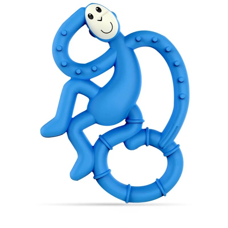 Matchstick Monkey Mini Monkey Teether grizalo z antimikrobnim dodatkom Blue 1 kos