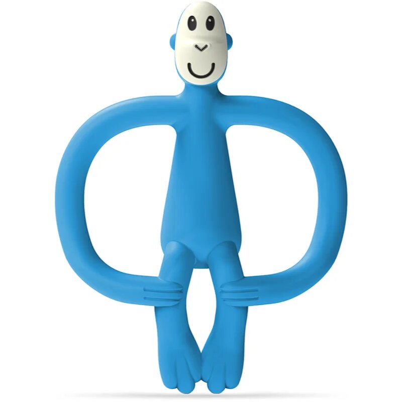 Matchstick Monkey Monkey Teether grizalo s krtačko 2v1 Blue 1 kos