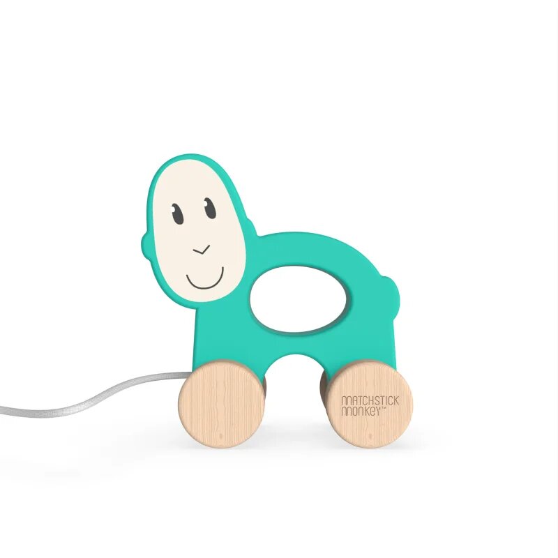 Matchstick Monkey Pull Along Animal vlečna igrača Monkey 1 kos