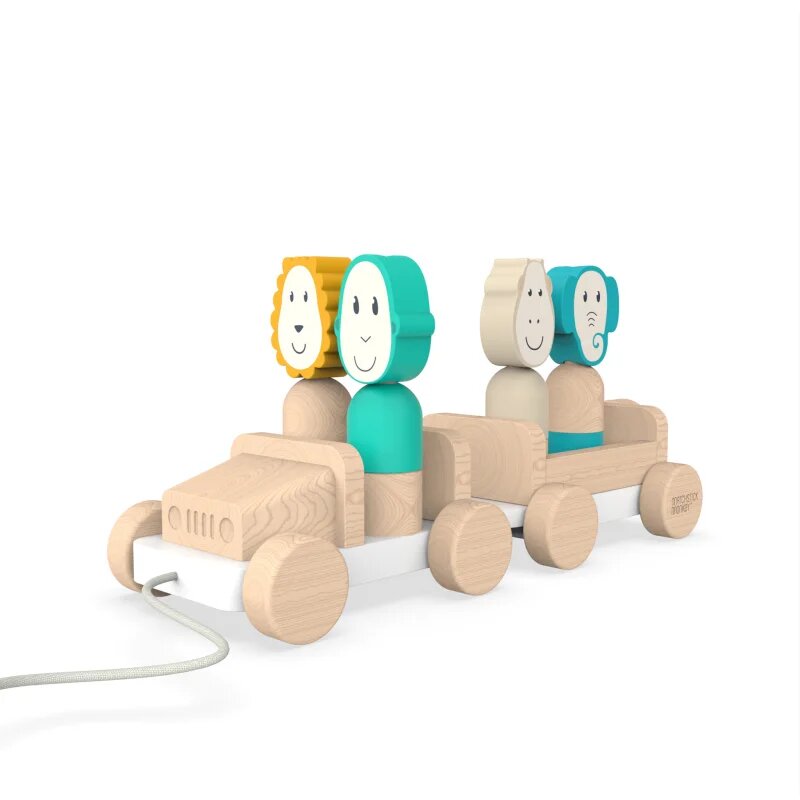 Matchstick Monkey Safari Jeep vlečna igrača 1 kos