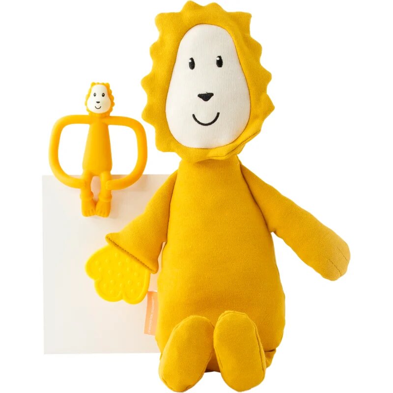 Matchstick Monkey Teething Gift Set 3m+ grizalo +igrača Lion 1 kos
