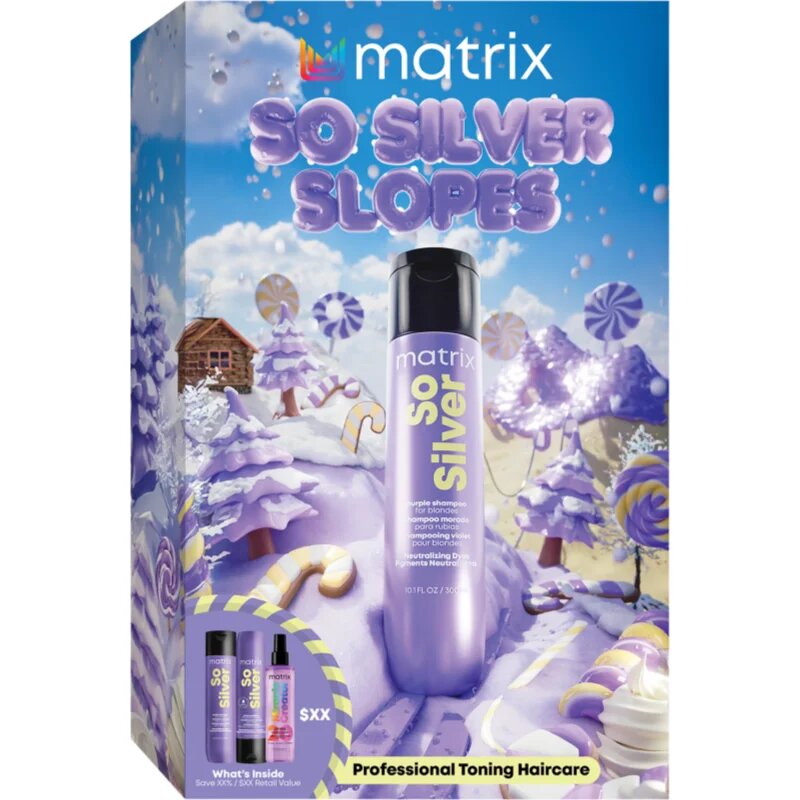 Matrix So Silver darilni set za nevtralizacijo rumenih odtenkov