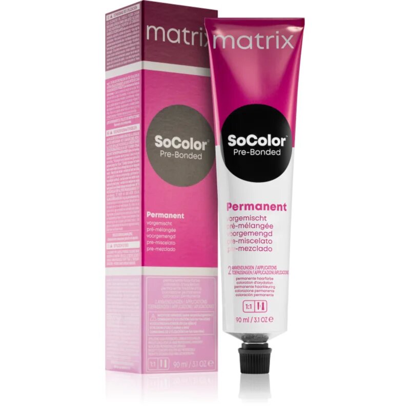 Matrix SoColor Pre-Bonded Blended permanentna barva za lase odtenek 7RR+ Medium Blonde Red 90 ml