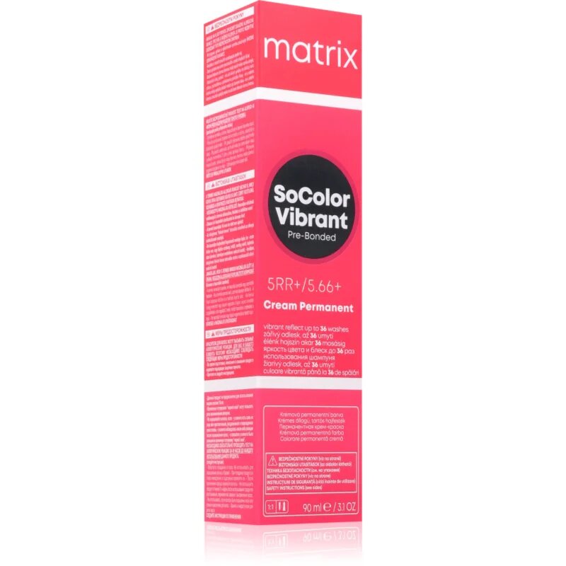 Matrix SoColor Vibrant Pre-Bonded Cream Permanent permanentna barva za lase za sijočo barvo las 90 ml