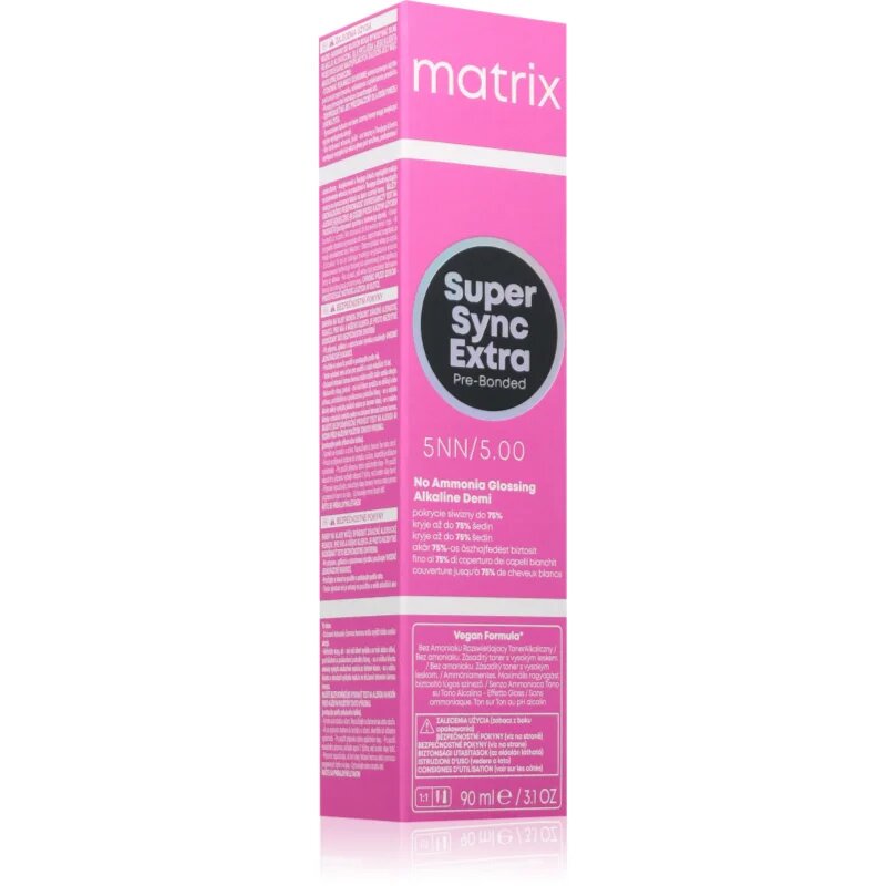 Matrix Super Sync Extra Pre-Bonded začasna barva za lase odtenek 5NN 90 ml