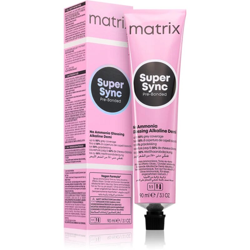 Matrix Super Sync Pre-Bonded poltrajna barva za lase odtenek 6N Neutral Dark Blonde 90 ml
