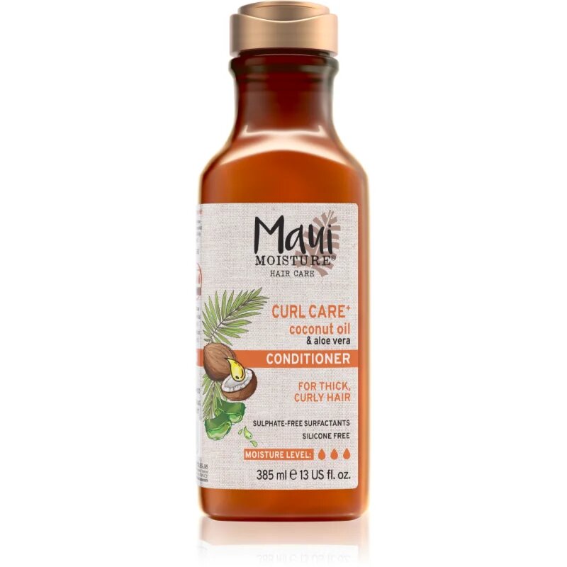 Maui Moisture Curl Quench + Coconut Oil balzam s kokosovim oljem za valovite in kodraste lase 385 ml