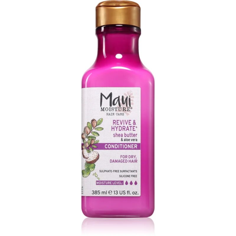 Maui Moisture Revive & Hydrate + Shea Butter & Aloe Vera vlažilni balzam za suhe in poškodovane lase 385 ml