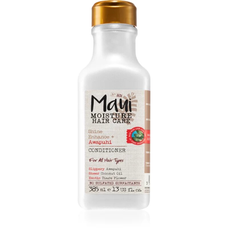 Maui Moisture Shine Amplifying + Awapuhi balzam za sijaj in mehkobo las 385 ml
