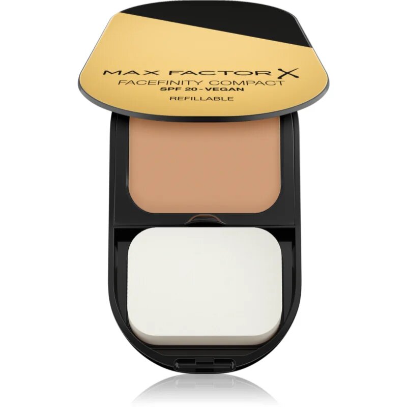 Max Factor Facefinity Refillable kompaktni matirajoči puder SPF 20 odtenek 001 Porcelain 10 g