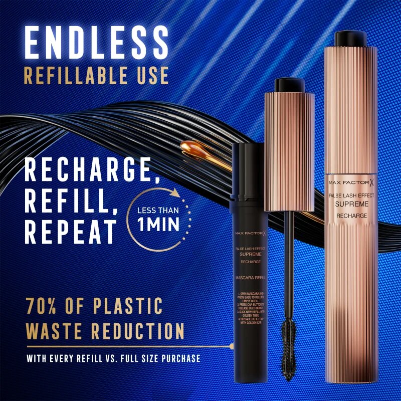Max Factor False Lash Effect Serum Mascara maskara z učinkom umetnih trepalnic nadomestno polnilo odtenek Black 8 ml