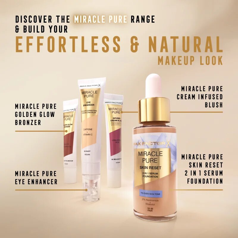 Max Factor Miracle Pure kremasti bronzer za osvetlitev kože odtenek 002 Medium to Dark 15 ml