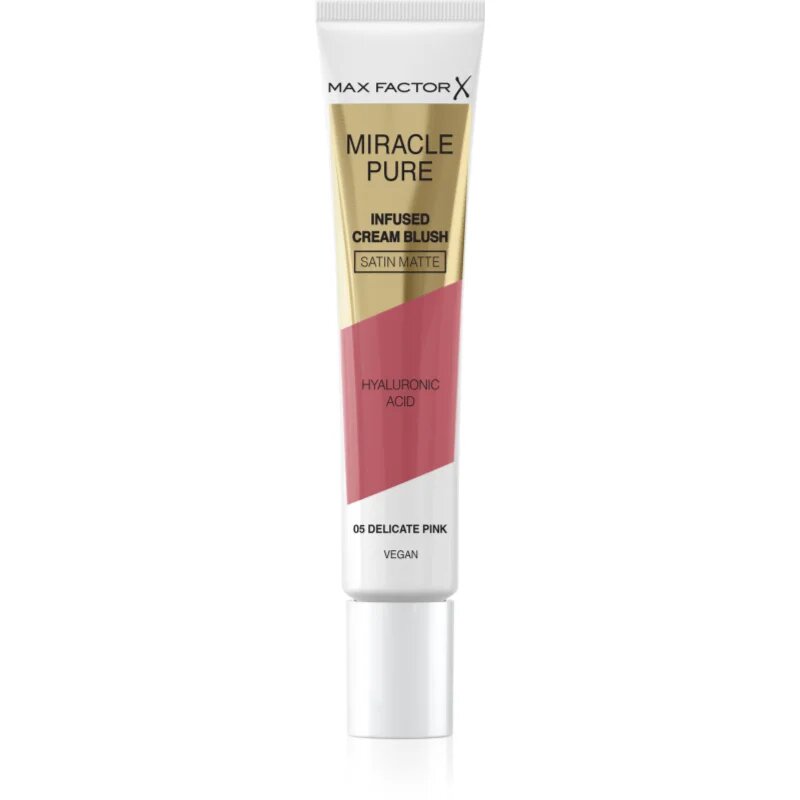 Max Factor Miracle Pure kremasto rdečilo odtenek 05 Delicate Pink 15 ml