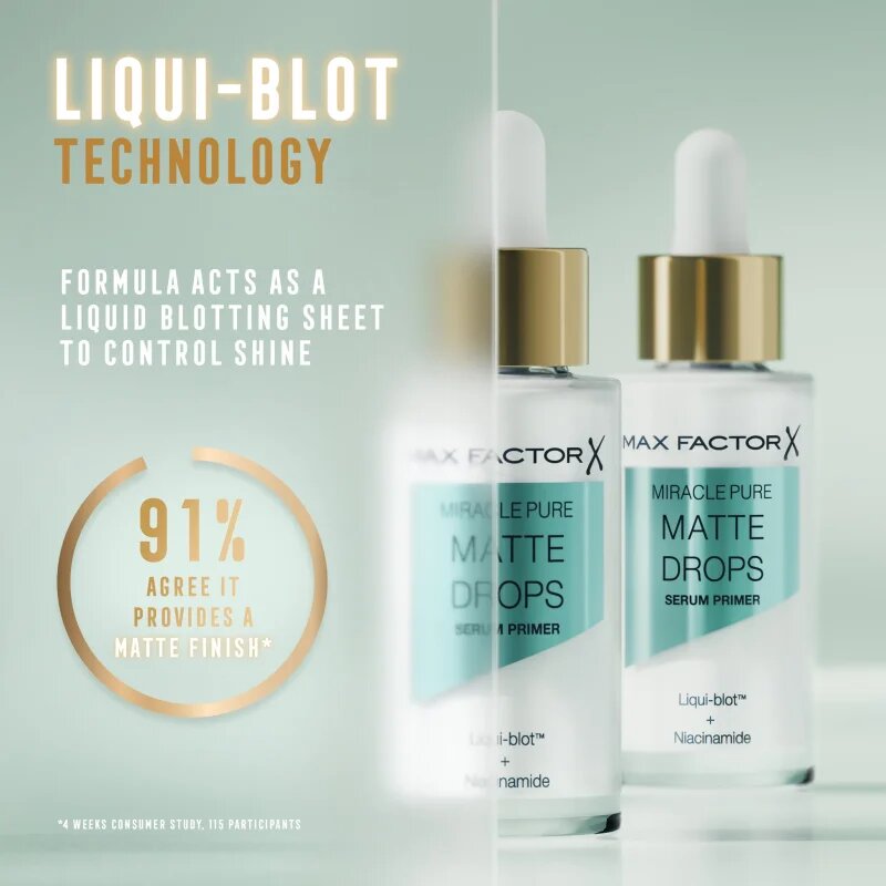 Max Factor Miracle Pure Matte Drops podlaga za glajenje in matiranje kože 30 ml