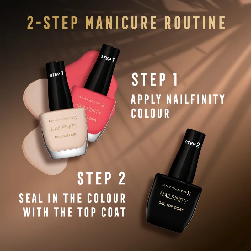 Max Factor Nailfinity Matte Top Coat gel nadlak za nohte z mat učinkom odtenek 101 Velvet Curtain 12 ml