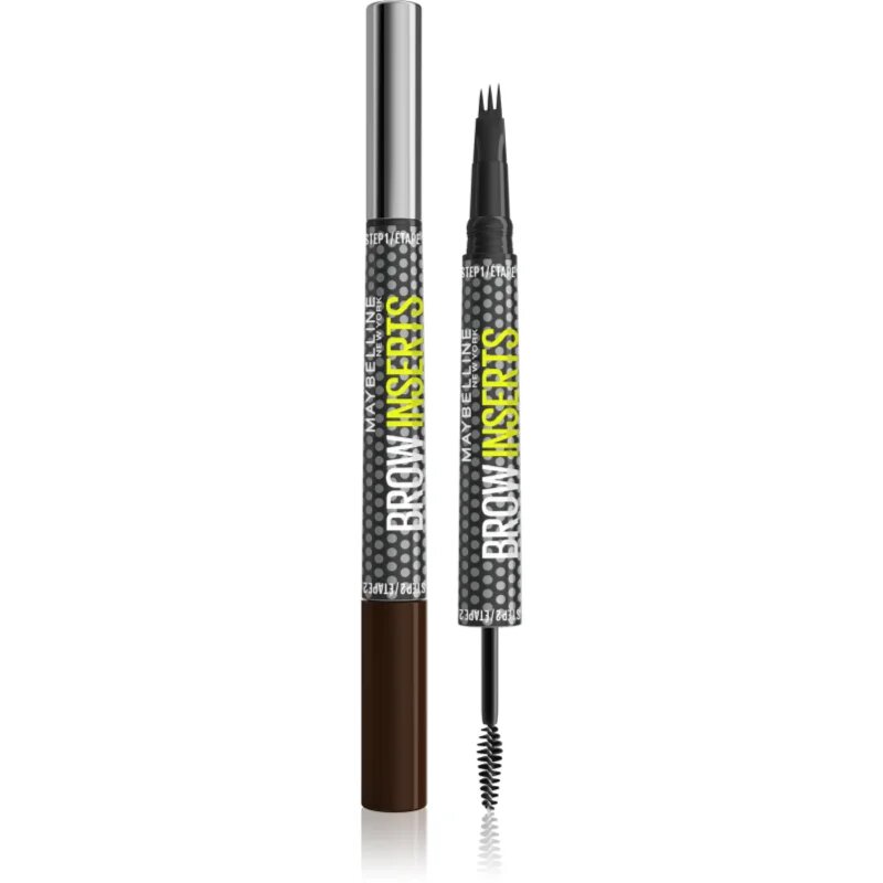 MAYBELLINE NEW YORK Brow Inserts tekoče črtalo za obrvi s krtačko 2v1 odtenek 4.5 Ash Brown 1.25 ml