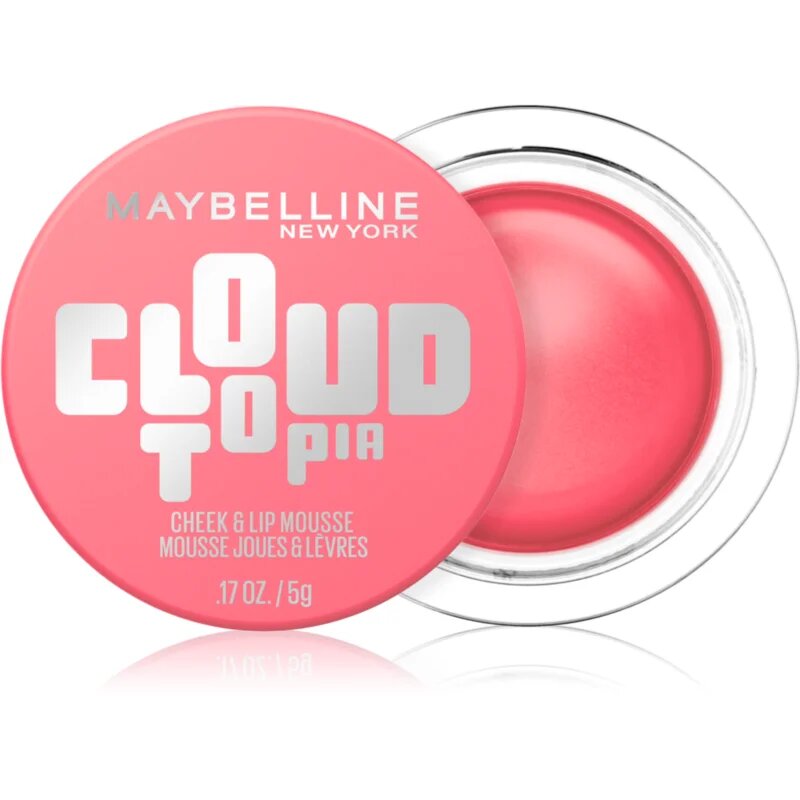 MAYBELLINE NEW YORK CloudTopia mat kremasto rdečilo za ustnice in lica odtenek 07 Moonlit Rose 5 g