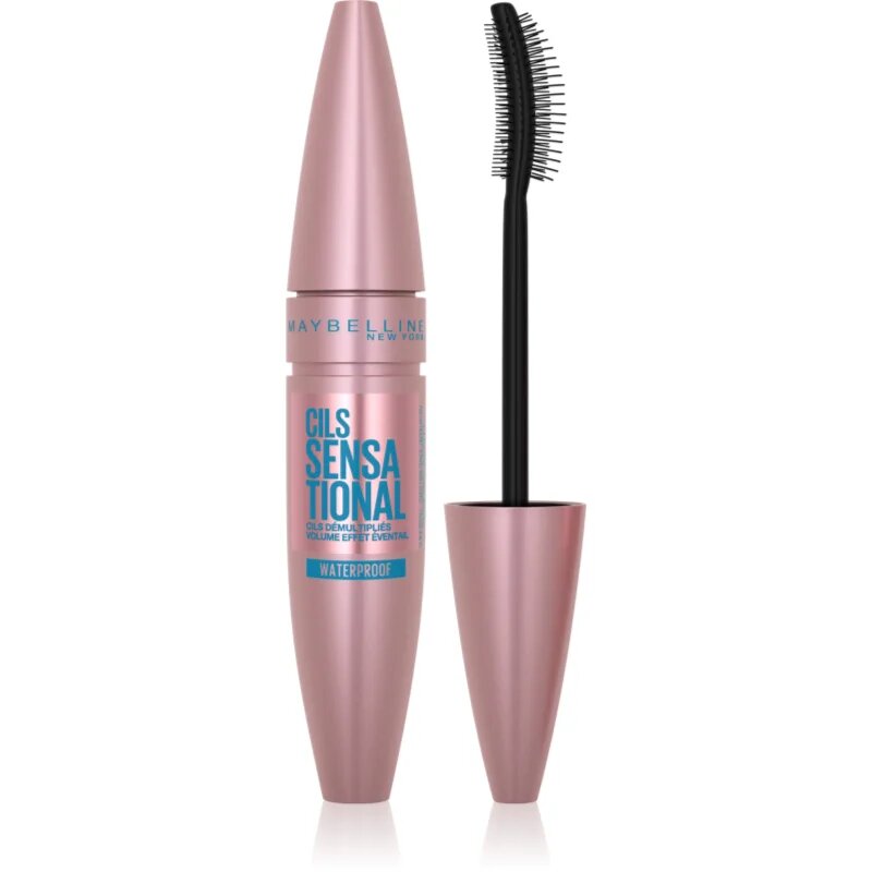 MAYBELLINE NEW YORK Lash Sensational vodoodporna maskara za podaljšanje privihanje in volumen odtenek Black 9.4 ml