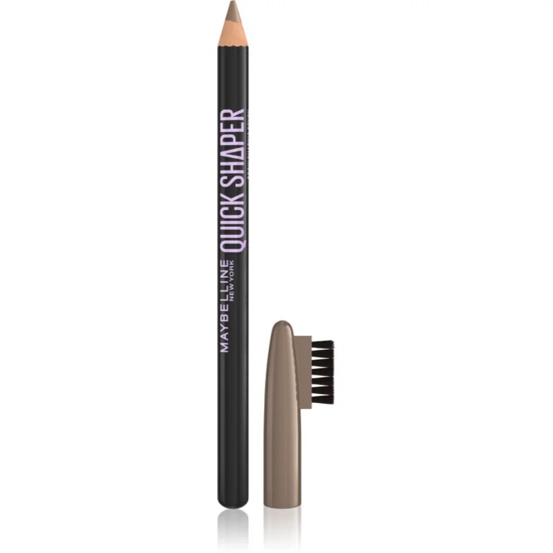 MAYBELLINE NEW YORK Quick Shaper natančni svinčnik za obrvi s krtačko odtenek 03 Soft Brown 1 kos