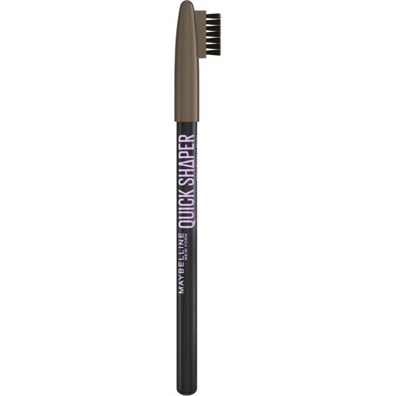 MAYBELLINE NEW YORK Quick Shaper natančni svinčnik za obrvi s krtačko odtenek 04 Medium Brown 1 kos