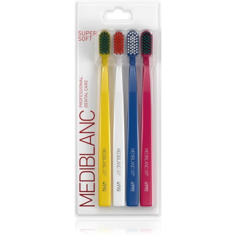 MEDIBLANC 4990 Super Soft zobne ščetke izjemno mehka 4 kos