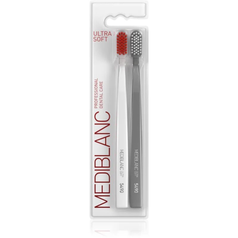MEDIBLANC 5490 Ultra Soft zobne ščetke ultra soft White Grey 2 kos