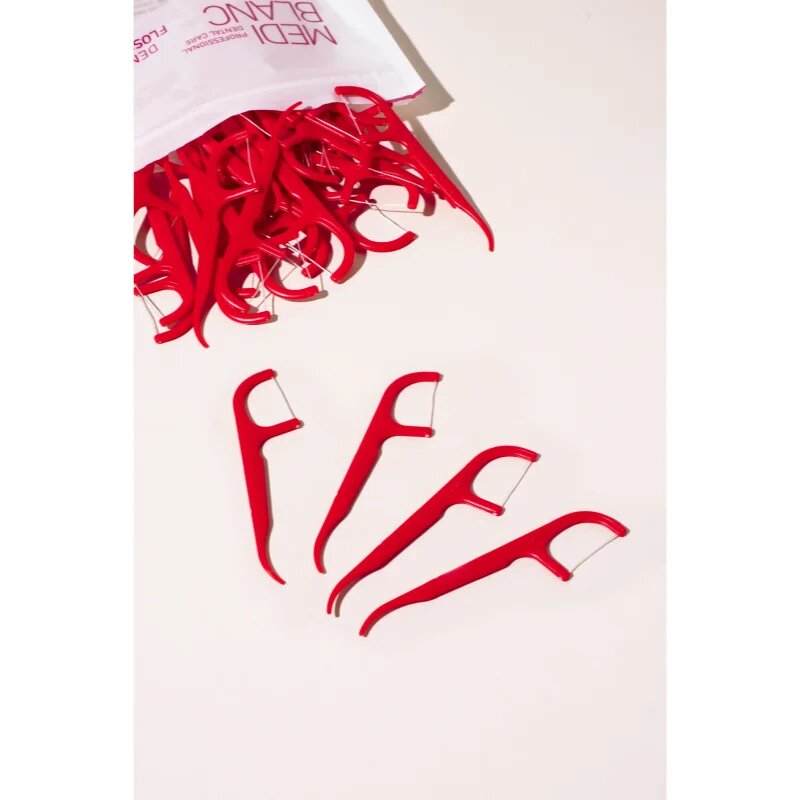 MEDIBLANC Dental Floss Picks dentalni zobotrebci z zobno nitko 50 kos