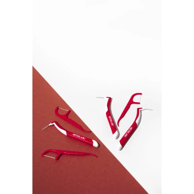 MEDIBLANC Dental Floss Picks dentalni zobotrebci z zobno nitko 50 kos